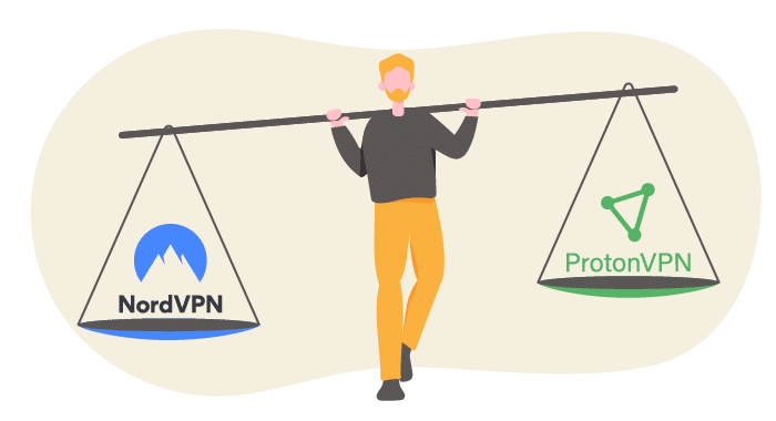 Sammenligning af NordVPN vs ProtonVPN
