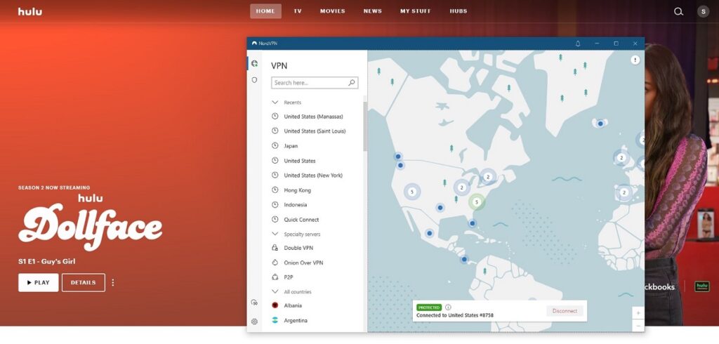hulu nordvpn